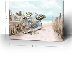 12×16 Coastal Themed Canvas Art – Beautiful Seascape for Bathroom & Living Room