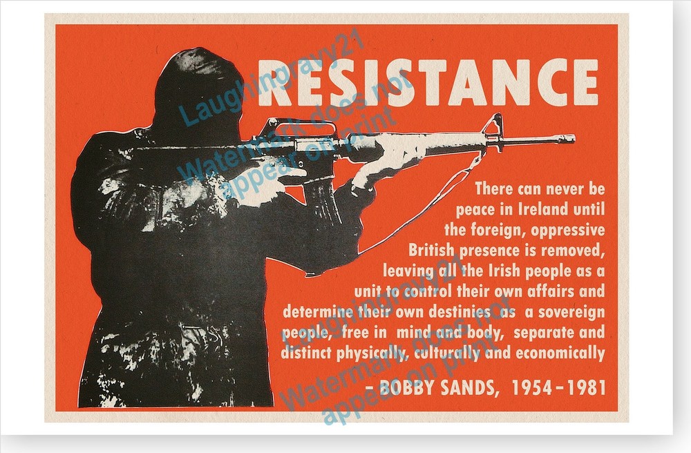 Irish Republican Bobby Sands Sovereignty Quote 1981 Resistance Poster