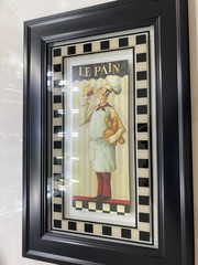«LE PAIN» Chef’s Masterpiece III Framed Wall Art Picture by Lisa Audit 17″ x 11″