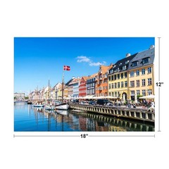 Nyhavn District Copenhagen Denmark Photo Art Print Poster 18×12