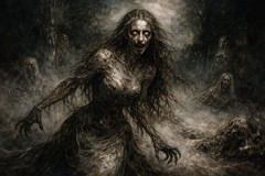Creepy Art Print Ghoulish Girls Zombies Undead Horror Painting 13×19 Poster