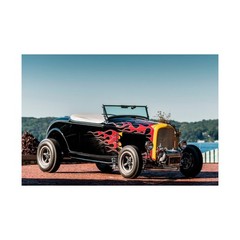 32 McMullen Ford Roadster, famous hot rod, Black with Flames, 1932 Highboy
