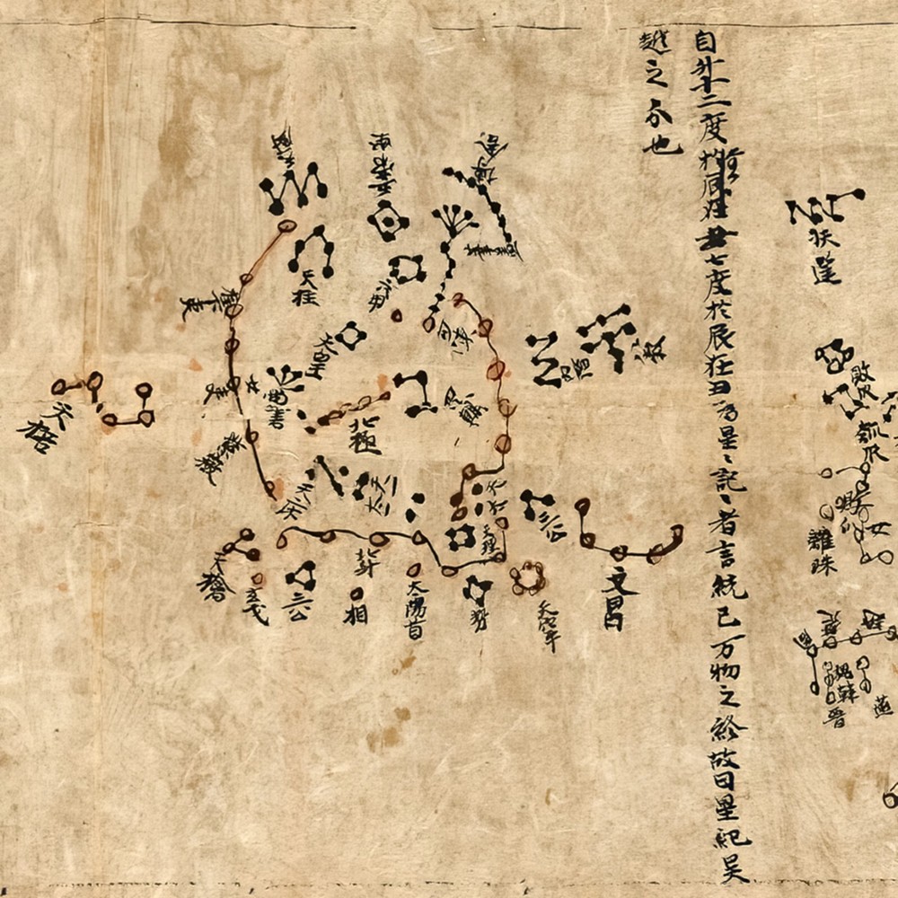 The Dunhuang Star Chart Map of 700 AD. Tang Dynasty Wall Art Poster Print Decor