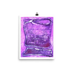 Abstract Purple Fine Art Reproduction, 8 x 10 inches