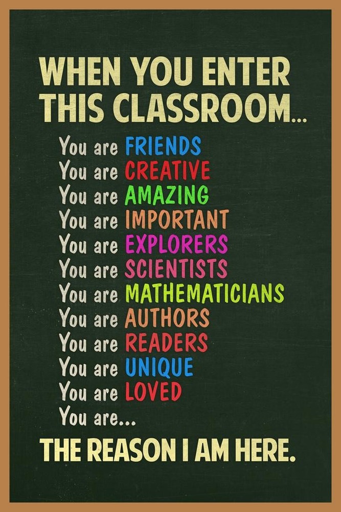 When You Enter This Classroom Sign Educational Rules Cool Wall Poster 24×36