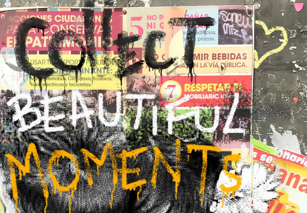 Collect Beautiful Moments Art Painting Original canvas Print Poster street