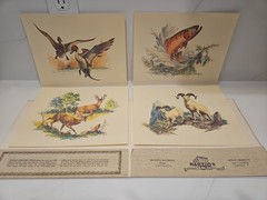 Vtg 1970’s FREDERICK SWENEY Wildlife 3-D EMBOSSED Prints-Wildlife Set of 4-8×10