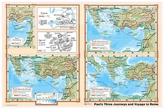 CoolOwlMaps Paul Journeys Rome Voyage Bible Study Wall Map Poster 36×24 Laminate