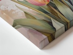 Wall Art Pastel Tulip Bouquet Canvaselegant Spring