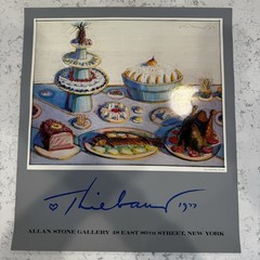 Vtg 1976 Wayne Thiebaud Buffet Poster Lithograph Print Allan Stone Gallery BH