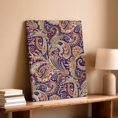 Wall Art Colorful Paisley Pattern Print Boho Floral Swirl Decorative Poster