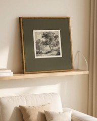 Square Canvas Wall Art 12″x12″ Premium Landscape Artwork Canvas Prints Vintag…