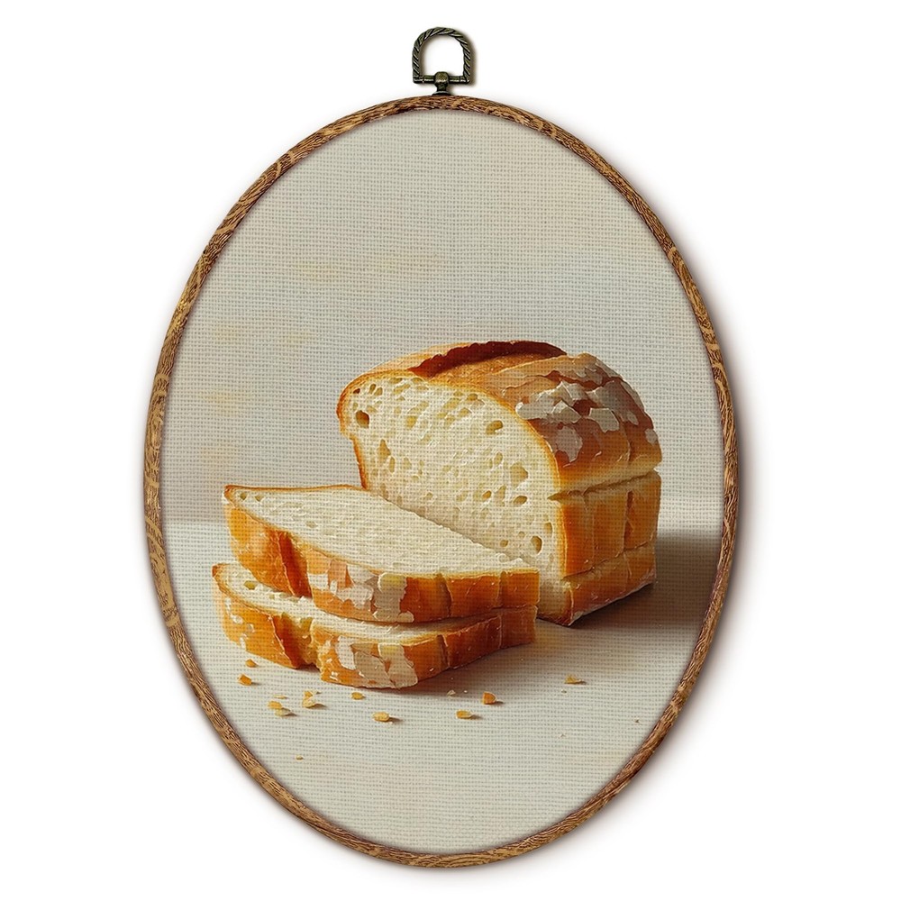 Sourdough Baking Oval Wall Art Decor, Rustic Kitchen Oval Framed Canvas Art P…