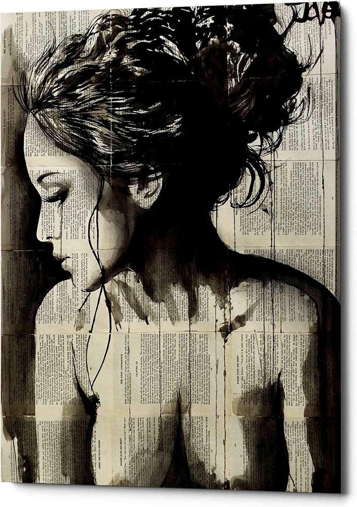 Dreamer by Loui Jover Canvas Wall Art Size 18 in X 26 Inch Beige