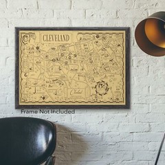 Cleveland, Ohio Pictorial City Map «Cleveland is Calling You» circa 1933