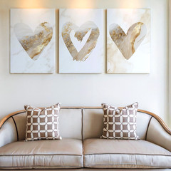 3 Pieces Elegant Abstract Large Wall Art Canvas Set for Living Room Set Of 3