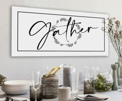 Gather – Large Black and White Canvas Wall Art – Stretched on a Heavy Wood Frame
