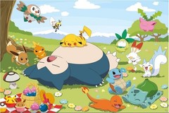 Poster Studio B – Pokemon Snorlax Pikachu Charmander Panic Anime 24×36″ NEW