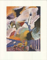 WASSILY KANDINSKY Church in Murnau 19.75″ x 15.75″ Offset Lithograph 1990 Expres