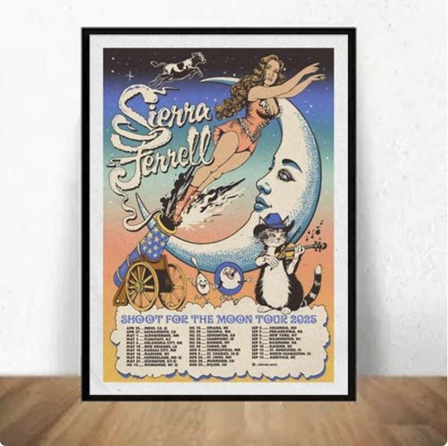 Sierra Ferrell Shoot For The Moon 2025 Tour Poster