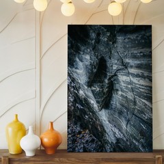 Close-up View Of A Rugged Cave Wall, Showcasing Intricate Textures And Wall Art