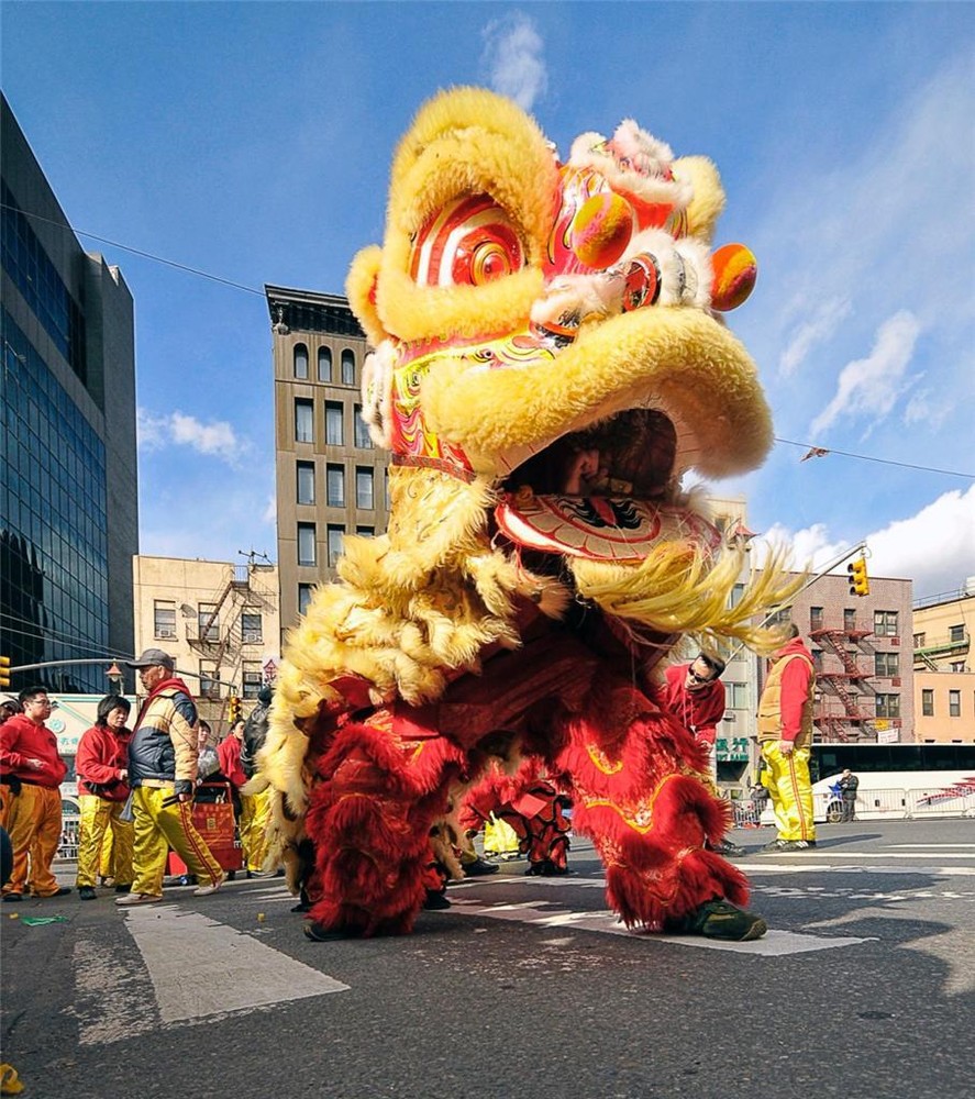 CHINESE NEW YEAR LION DANCE GLOSSY POSTER PICTURE PHOTO asia china great day 725
