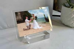 Custom Acrylic Photo Print – Personalized Picture Gift with Stand for Wedding