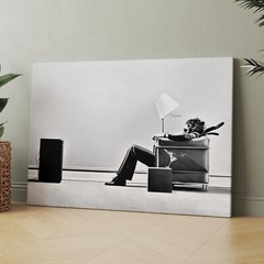 Blown Away Guy | Maxell Ad 1979 by Steve Steigman Canvas Wall Art Print
