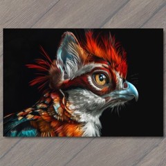 Art Print Cat Bird Hybrid Animal Weird Strange Funny Cute Colorful Beak Merge