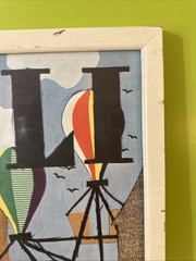 Vintage Original Gunvor Ask Tivoli Denmark Travel Poster Framed 25” W x 33.25” T