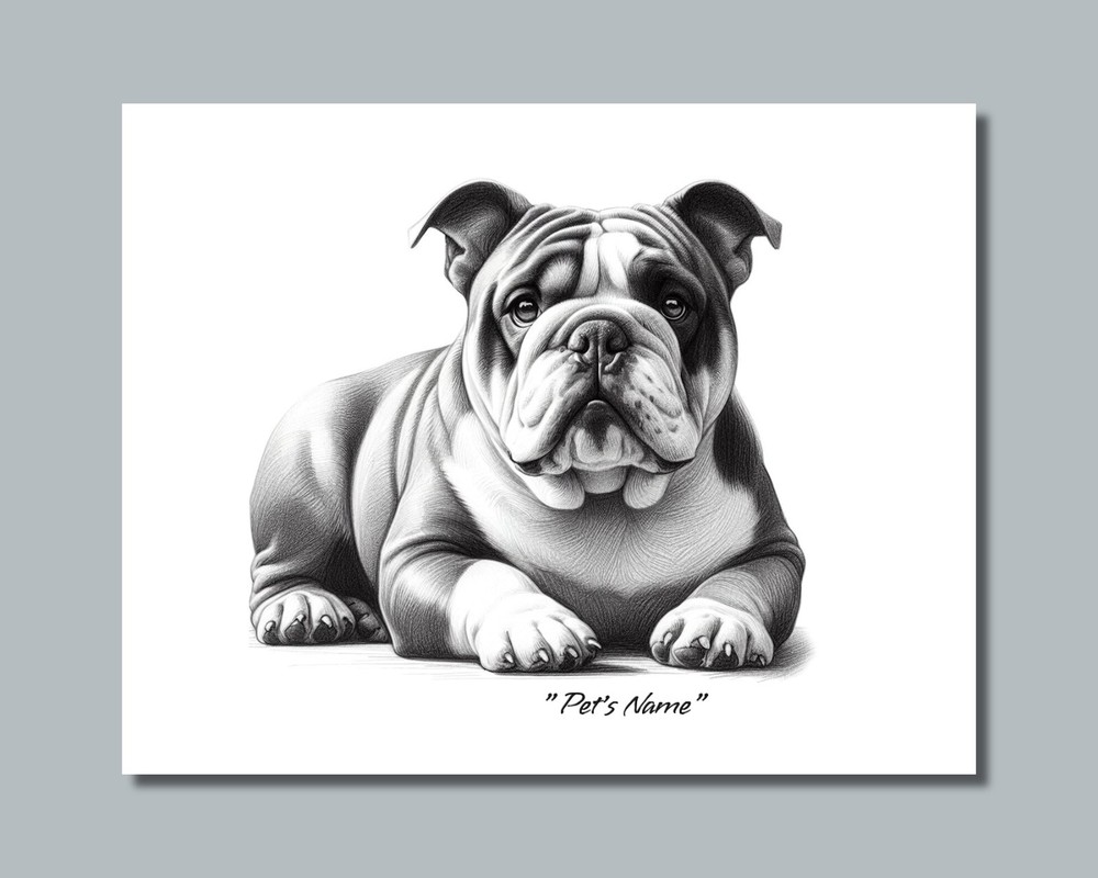 Personalized PIT BULL BULLY Pet Print Photo DOG’S NAME Picture 8×10 11×14 (P3)