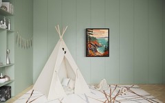 Acadia National Park Poster Art Print Retro Mountain Lake Wall Art Vintage De…
