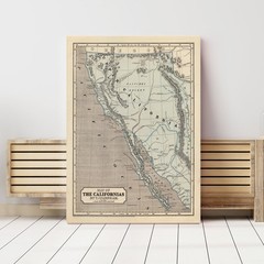 Old Map of California 1842 – Vintage California Art