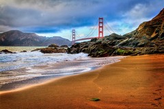 Sunset at the Golden Gate Bridge San Francisco Photo Art Print Poster 18×12