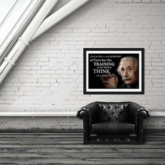 Albert Einstein Education Poster for Home Library Classroom or Office