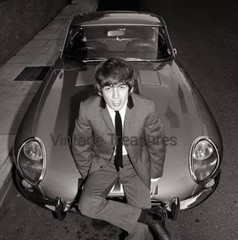 The Beatles’ George Harrison and his Hot Rod Car Photo Print Poster