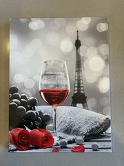 Three 12”x15.75” Wine In Paris Artistic Photo Prints