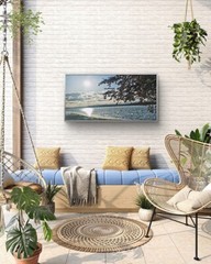 Sea Sunset with Vibrant Leaves | Original Photography Unframed Canvas 8×12 in
