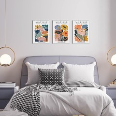 BingruiArt Matisse Wall Art Canvas Colorful Boho Flower Poster Abstract Pictu…