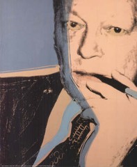 ANDY WARHOL Willy Brandt 27.5″ x 27.5″ Poster 1997 Pop Art Black & White, Blue M