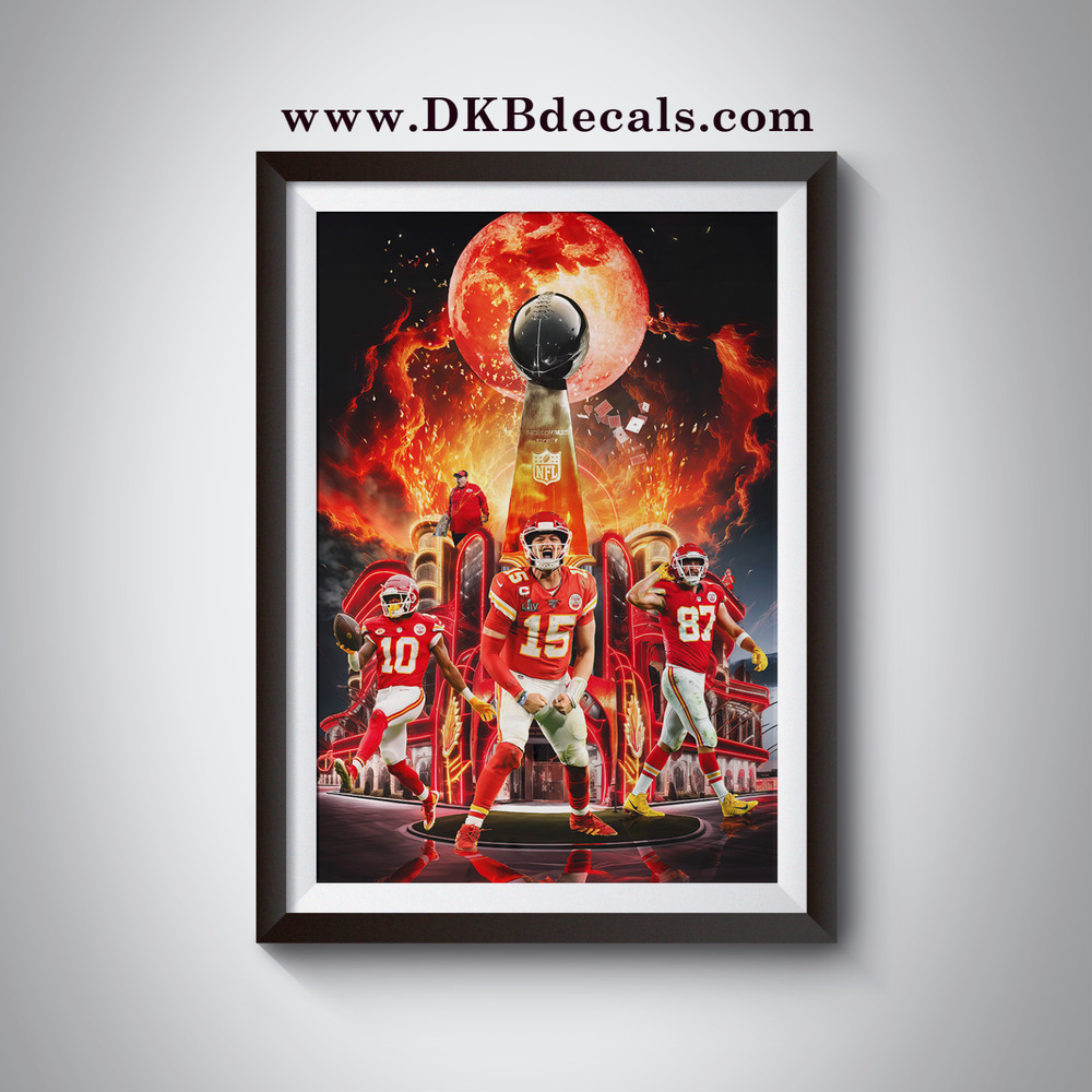 Kansas City Chiefs Super Bowl LVIII Champions Poster – Various Sizes to 13″x19″