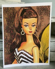 Retro Barbie Art Print 8×10 – Auburn Hair Barbie Beauty