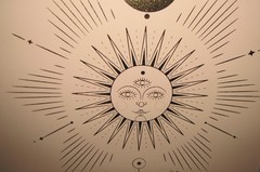 Celestial Wall Art Gold «Stages of Moonlight Activity» Orren Ellis Framed 17″
