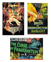Frankenstein – 3 Piece Movie Poster Set (Regular, The Curse Of & The Bride Of)