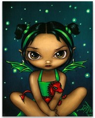 Strangeling Green Dragonling – 11×14 Unframed Art Print Poster – Decor and Gift