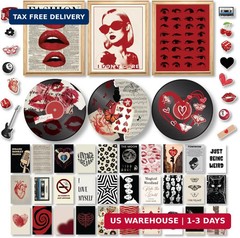 97 Decor Downtown Girl Room Decor Y2k Posters – Dark Red Downtown Girl Aesthetic