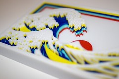 3D Layered Wall Art, The Great Wave Japanese Art Print with Frame, Modern Home