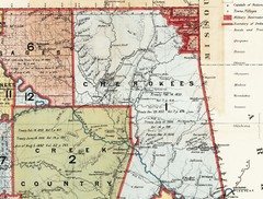 1887 Map of Native American Indian Territory and Tribes Oklahoma Wall Poster