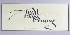 Vintage ‘78 Framed I am Still Learning Michelangelo Calligraphy Art Quote Phrase
