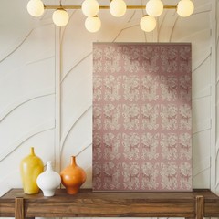 Wall Art Canvas a Patterned Design Consisting of Repeated White Butterfly